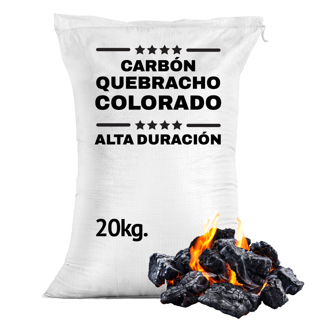 Carbón Quebracho Colorado Premium ( Saco de 20 kg.)